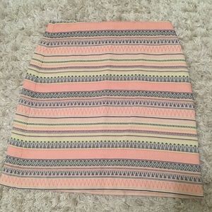 Pink petite patterned pencil skirt from Loft